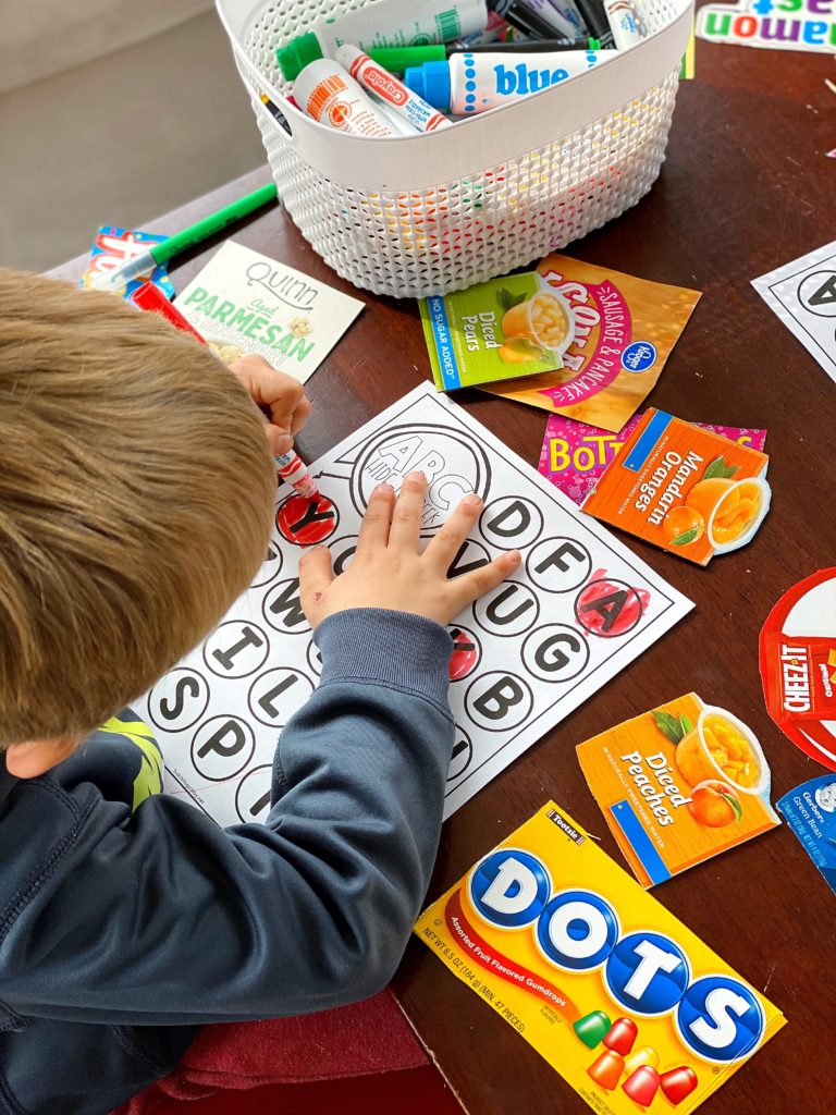 Preschool Activities: Alphabet hide-n-seek with environmental print.