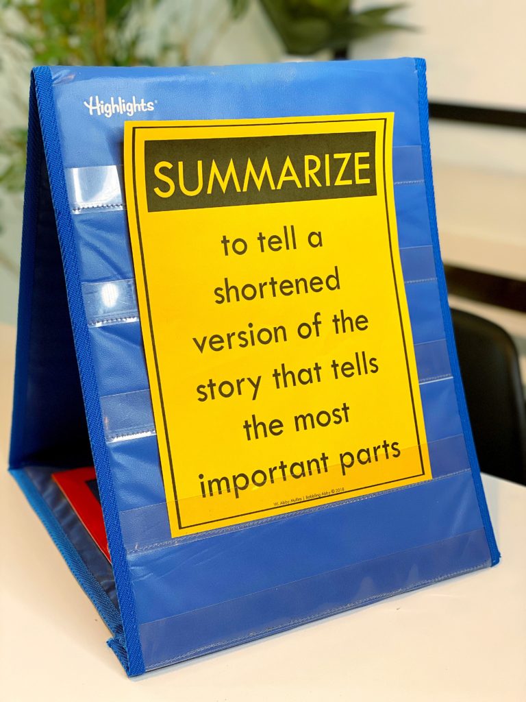 Printable definition for the word, "Summarize."