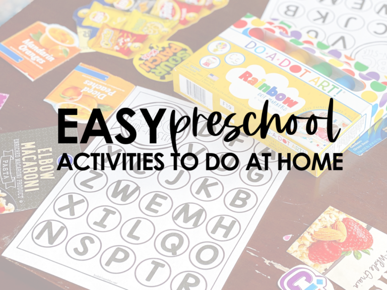 If you’re looking for preschool activities to do at home, this post is full of them! Whether you homeschool your child or teach in a classroom, there is plenty to use from alphabet to math activities. #kindergarten #preschool #homeschool #freeprintables #alphabetactivity #literacy #math #babblingabby babblingabby.net