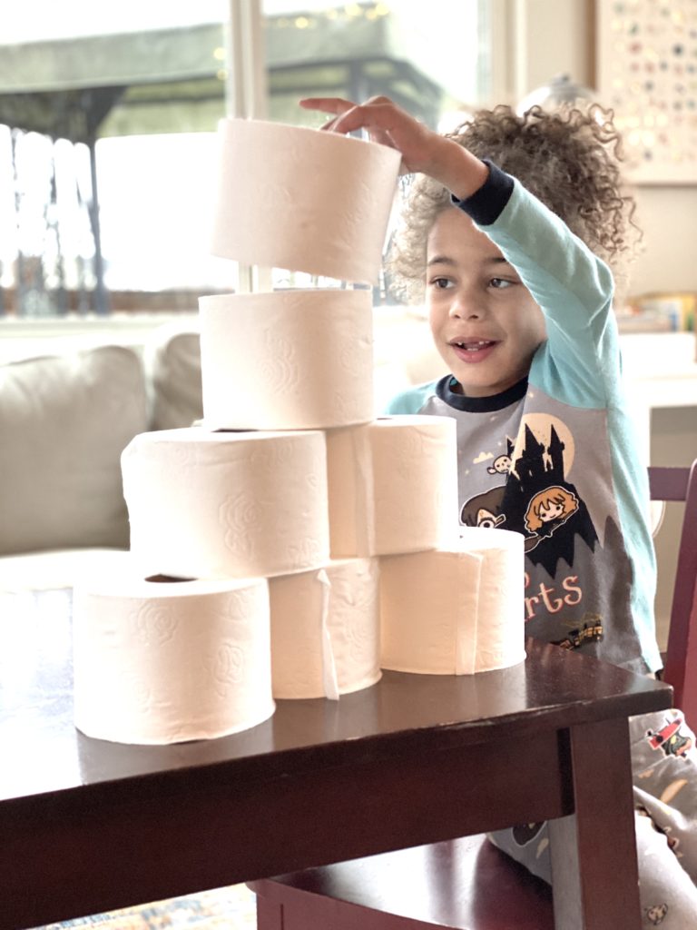 Practicing counting every day is essential for preschoolers as it lays the foundation for their mathematical skills. You can count with anything - even toilet paper!