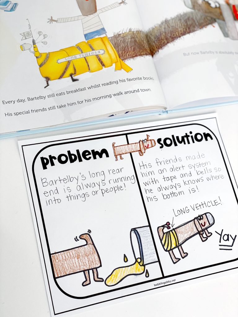 Problem solving worksheet to accompany The Very Very Very Long Dog