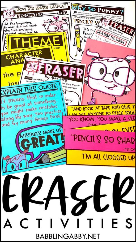 Join Abby Mullins for an Eraser video read aloud and activities! This post not only includes a video read-aloud, but also several free printables to use right alongside the book. You can use these ideas and activities for distance learning with preschoolers, kindergarteners, first graders, or second graders! #kindergarten #firstgrade #preschool #sightword #wordwork #activities #free #printables #distancelearning #NTI #homeschool #babblingabby babblingabby.net