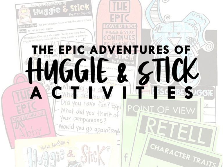 The Epic Adventures of Huggie and Stick activities can be used in your classroom or at home. A video lesson taught be a K-5 certified teacher is included, along with free printable activities. It’s perfect for distance learning instruction. It’s helpful for parents as teachers, too! #parentsasteachers #freeprintables #drewdaywalt #videolesson #ELA #pointofview #distancelearning #preschool #kindergarten #firstgrade #secondgrade #babblingabby babblingabby.net
