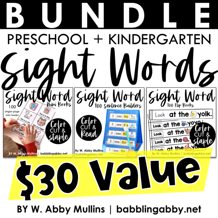 Sight Word Activities for Preschool and Kindergarten - Babbling Abby