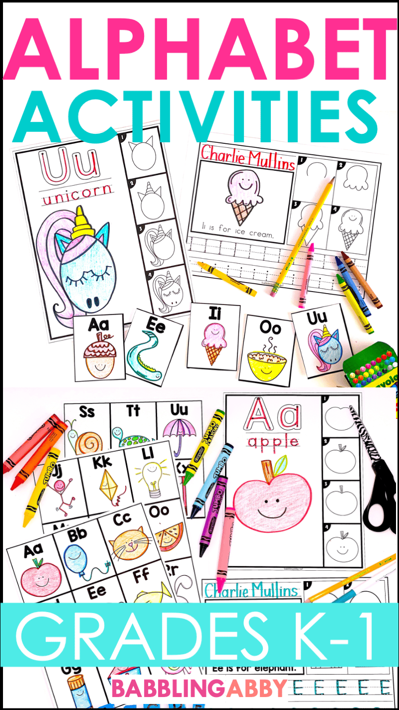 Directed Drawing Alphabet activities for kindergarten and first grade