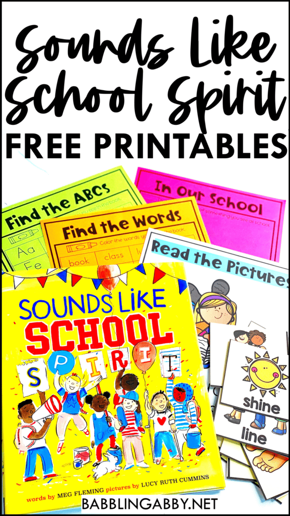 Sounds Like School Spirit back to school activities. Free printables. #kindergarten #firstgrade #preschool