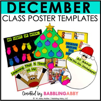 December Anchor Charts and Class Posters - Babbling Abby