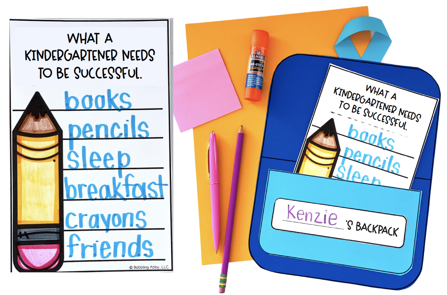 The Best Back to School Activities for Kindergarten - Babbling Abby