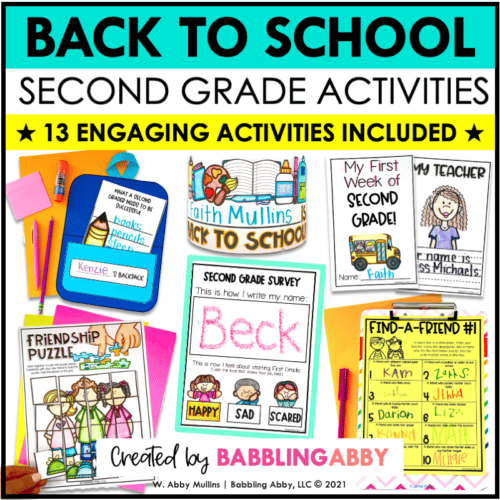 The Best Back to School Activities for Second Grade - Babbling Abby