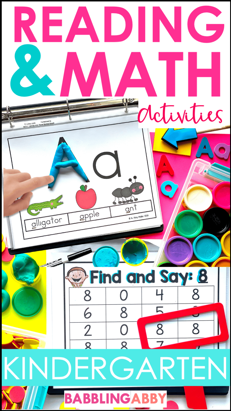Get ready for back to school with these beginning of the year math and ELA activities for kindergarten! They're ready-to-go and engaging. Read on to learn more! babblingabby.net
