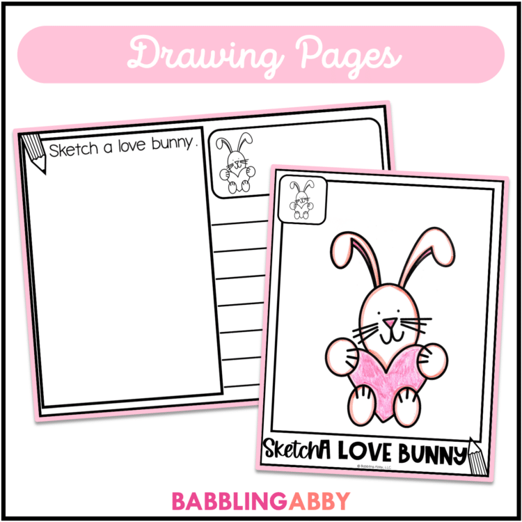 How to Draw a Valentines Day Bunny Rabbit Directed Drawing for ...