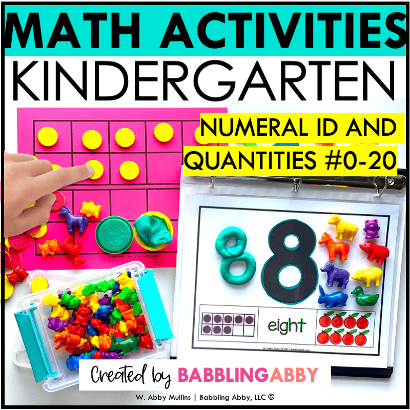 Kindergarten RTI resource for number sense instruction.