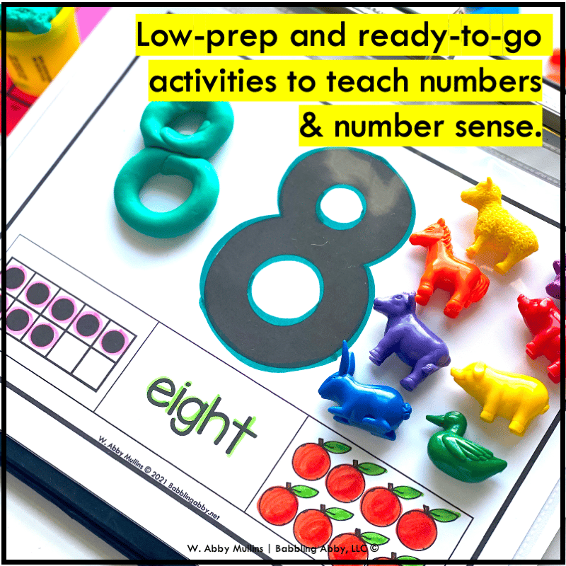 Sample of focus number worksheet for RTI instruction.