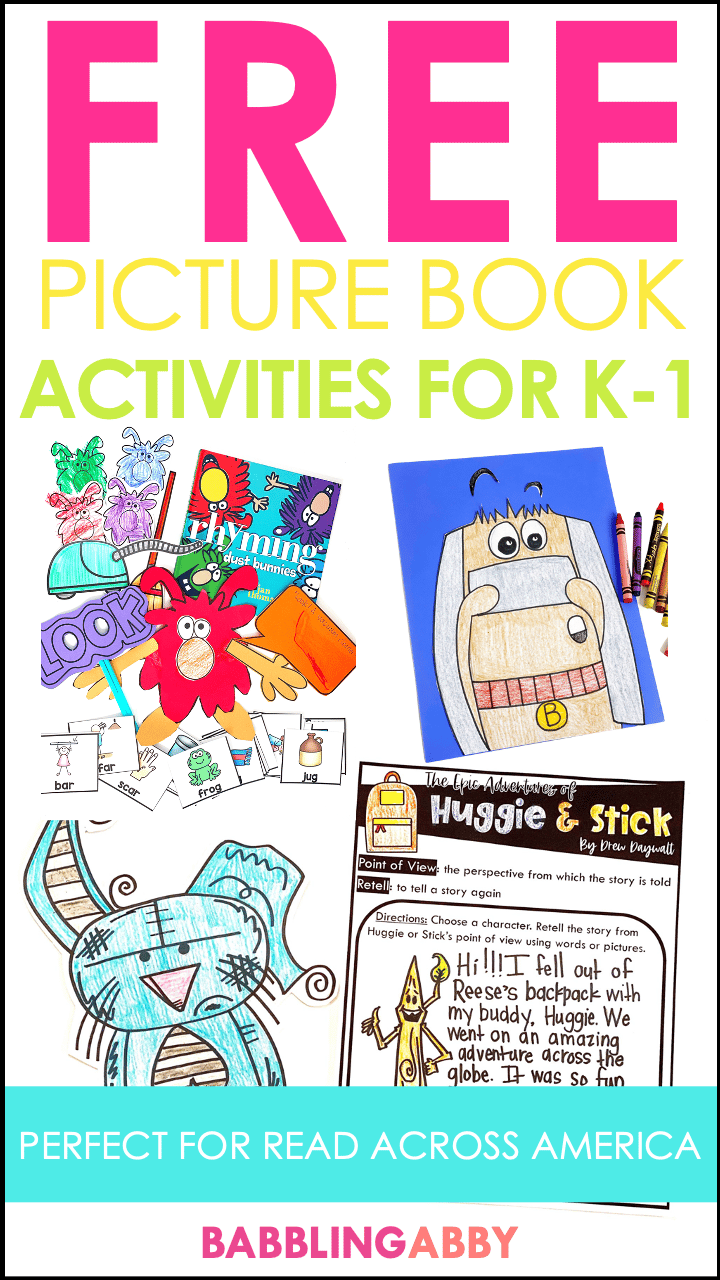 Free picture book activities for K - 1st