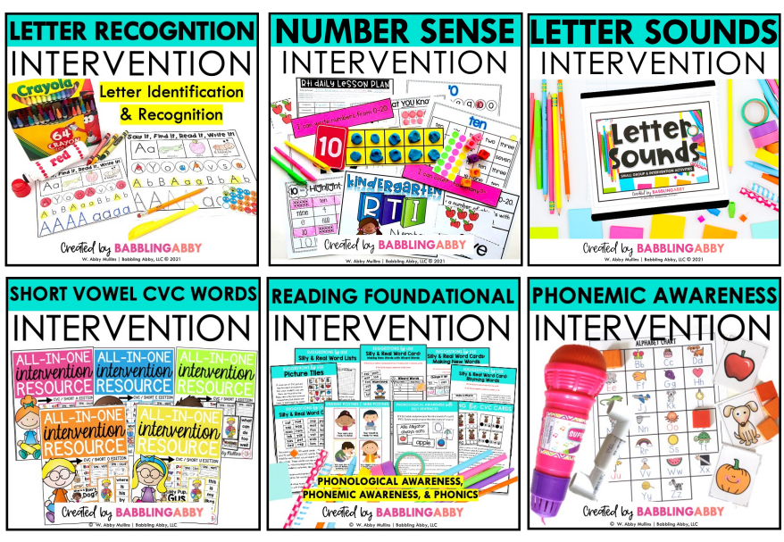 Download these RTI resources for math and reading!