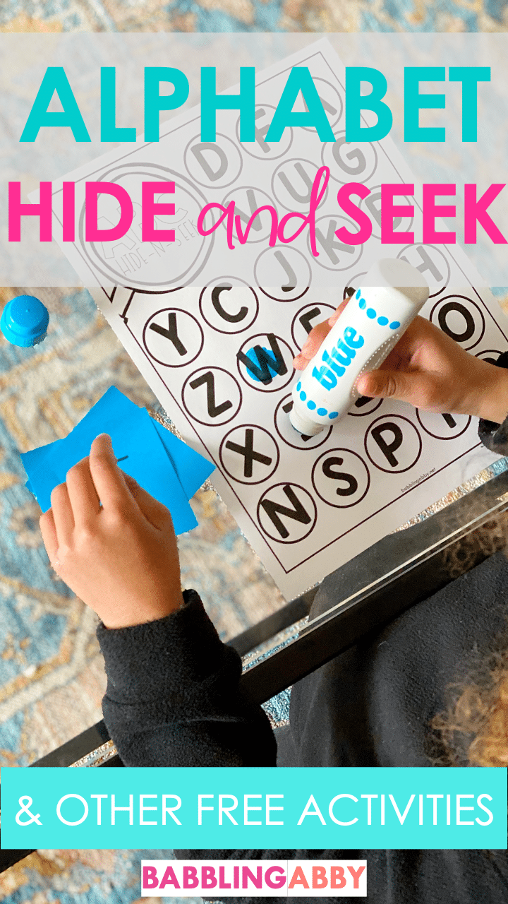 Alphabet Hide and Seek is a simple and fun way to review the alphabet with your child or student. Grab the free printable to use with this literacy activity!