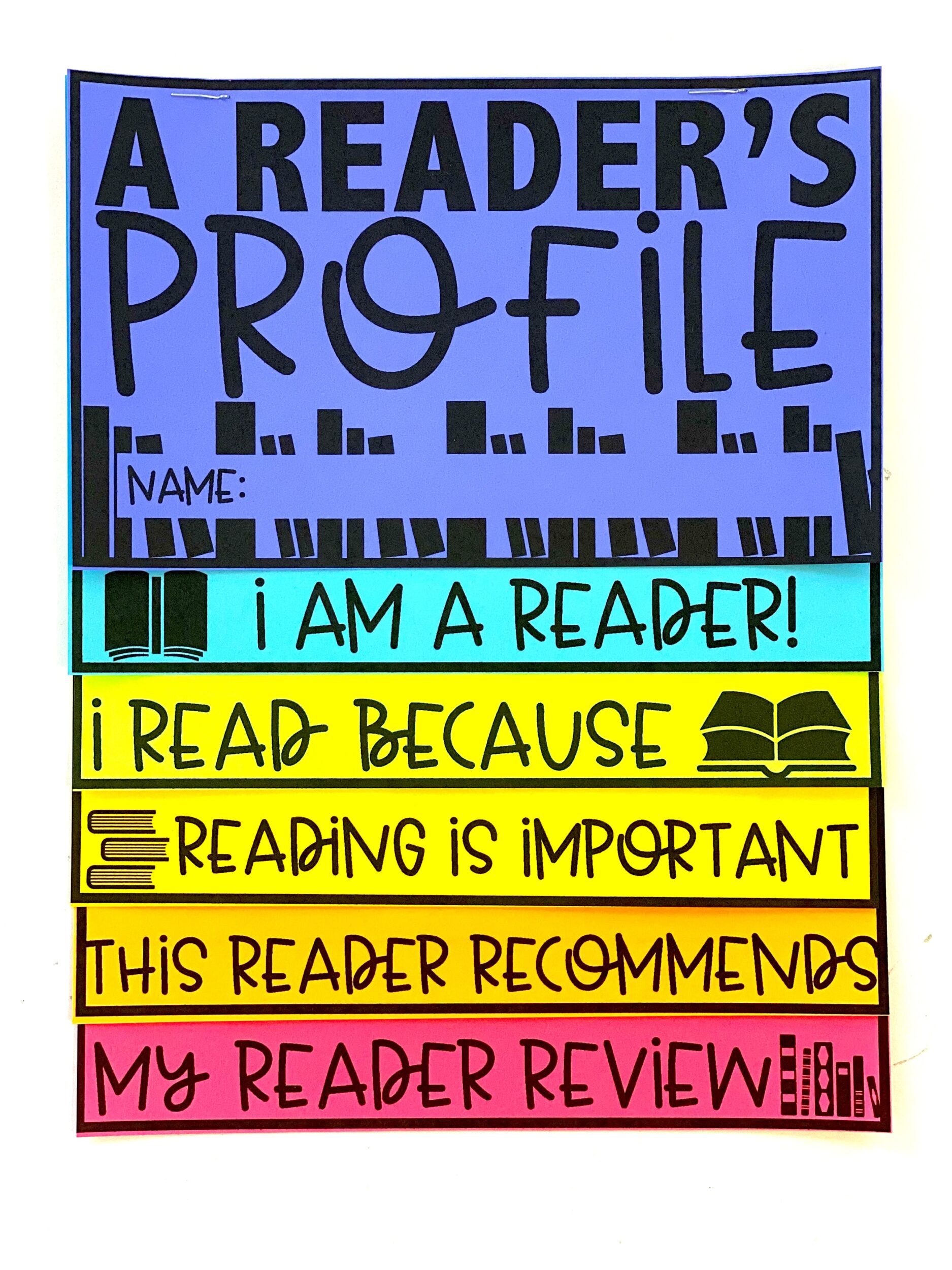 Use this reader's profile to help your students recognize themselves as readers during Read Across America week!